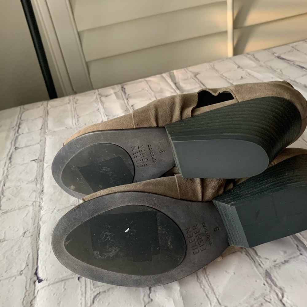 Eileen Fisher Anise suede open toe booties - Picture 5 of 6